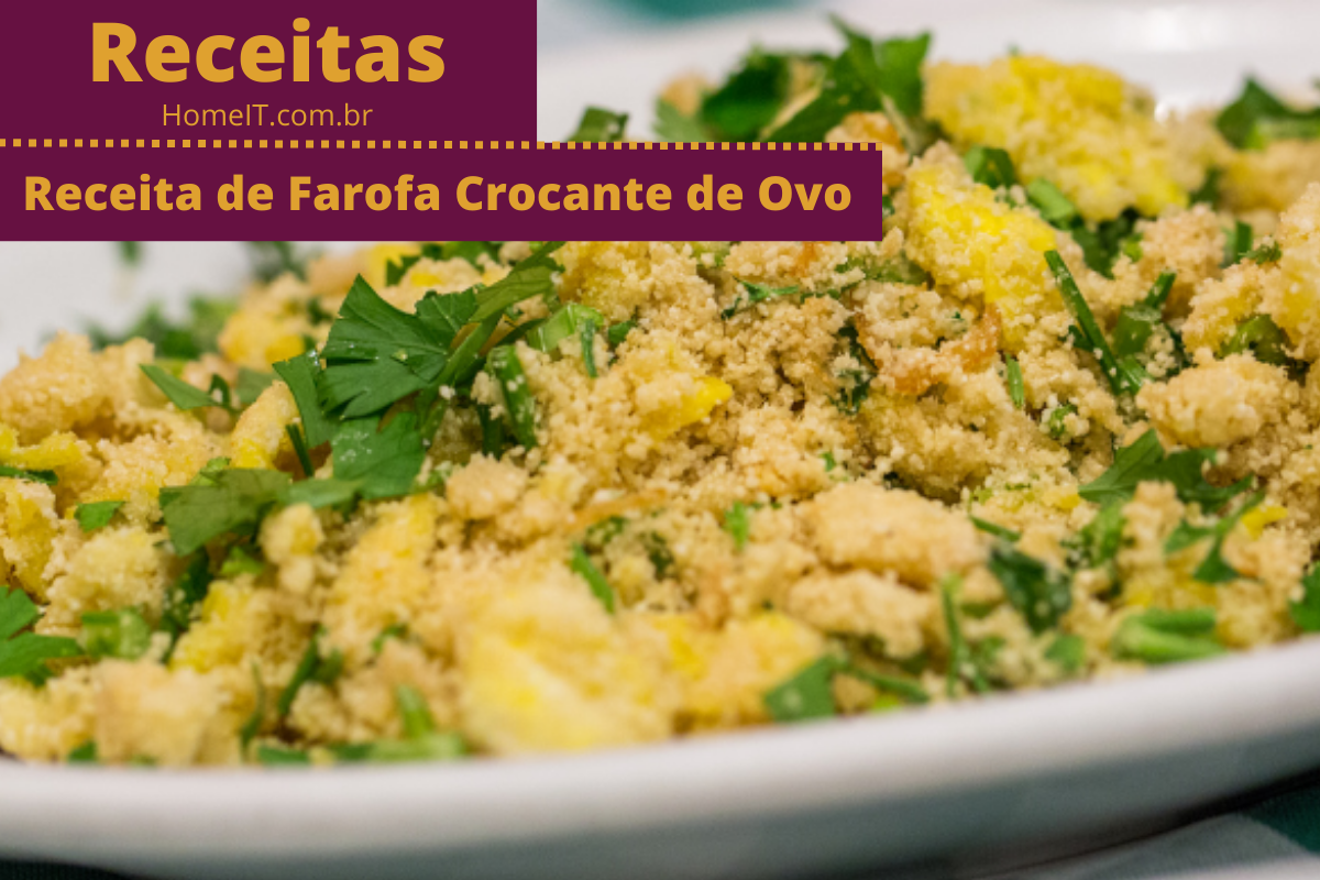 Receita de Farofa Crocante de Ovo