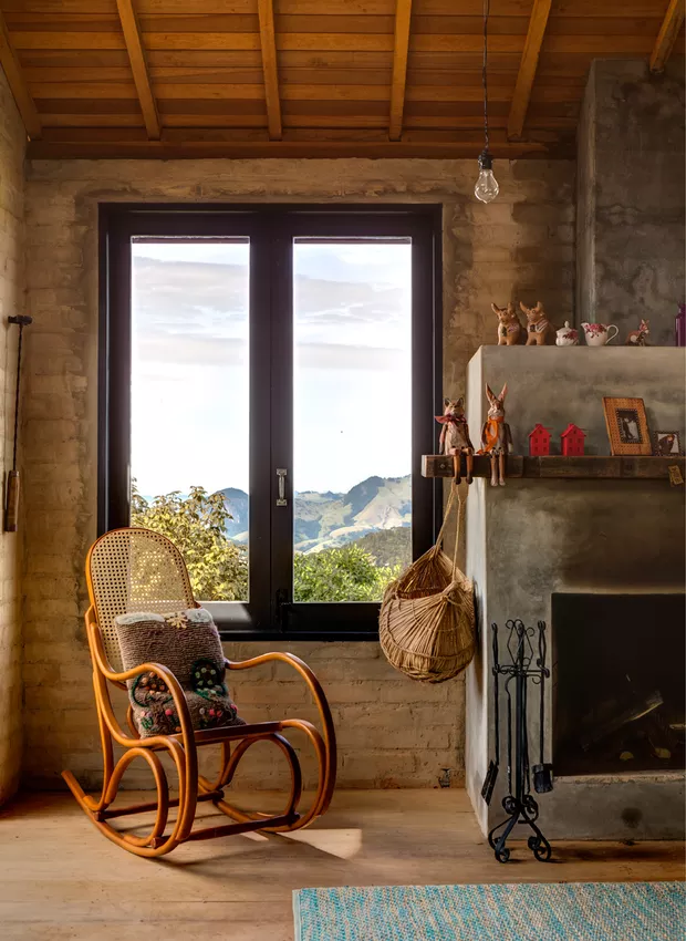 decoração casa da roça com tijolo aparente