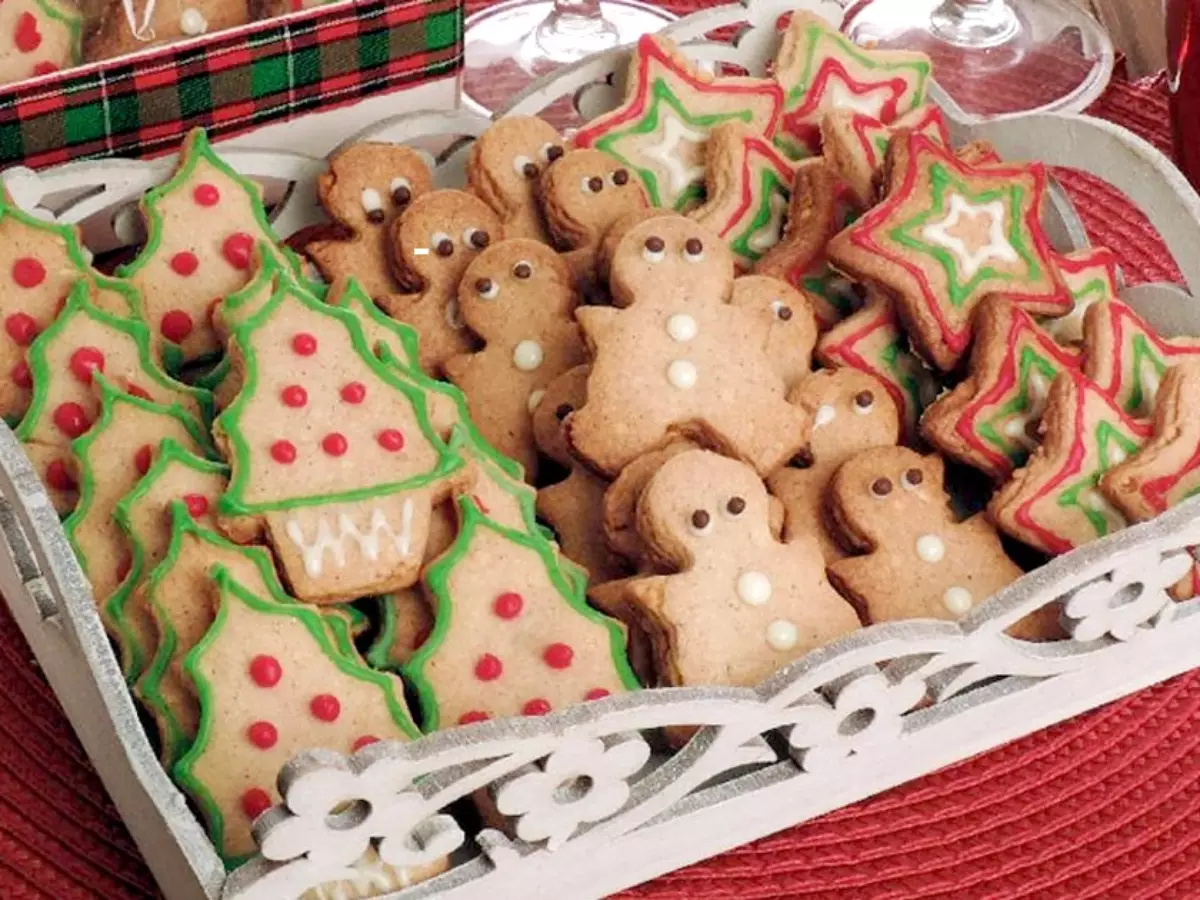 biscoitos decorados de natal