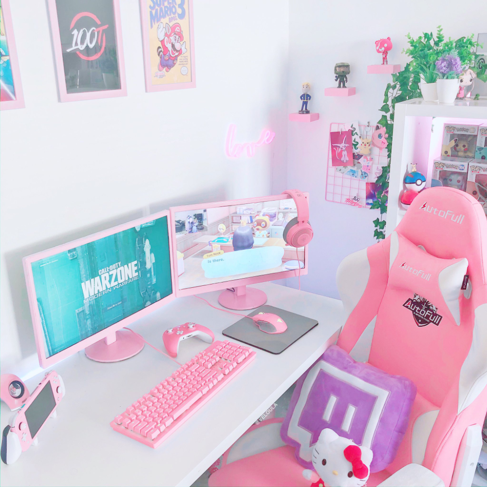 quarto gamer feminino