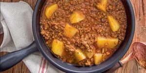 Receita de Carne Moída com Batatas para um almoço simples, rápido e nutritivo