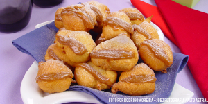 Receita de Bolinho de Chuva com Recheio de Morango. O tradicional ainda mais saboroso!