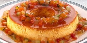 Receita de Pudim de Pão com Frutas Cristalizadas do jeitinho que a vovó fazia