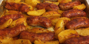 Receita de Linguiça no Forno, uma opção prática para o almoço ou jantar que não demora muito