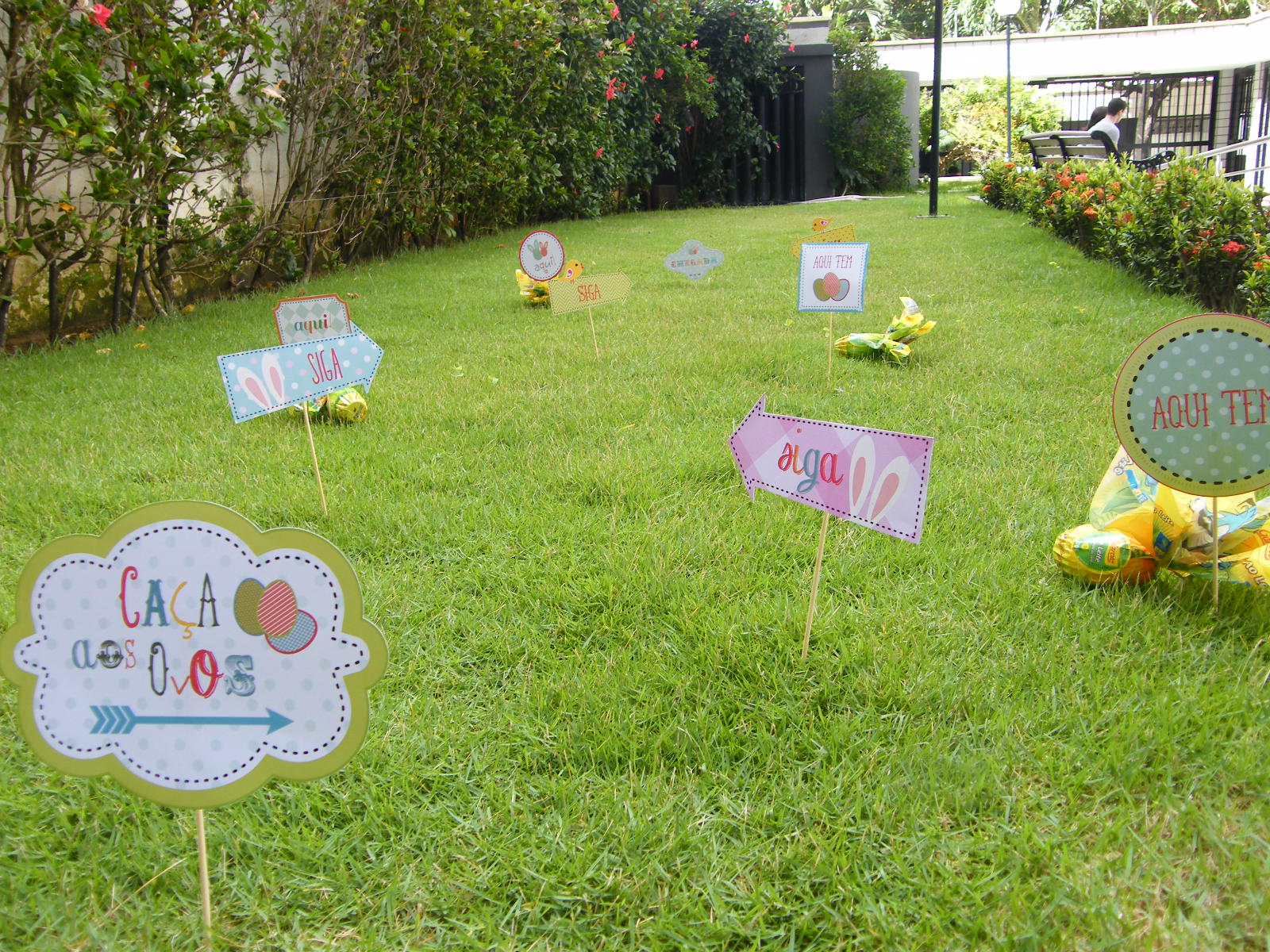 plaquinhas para caça aos ovos de páscoa