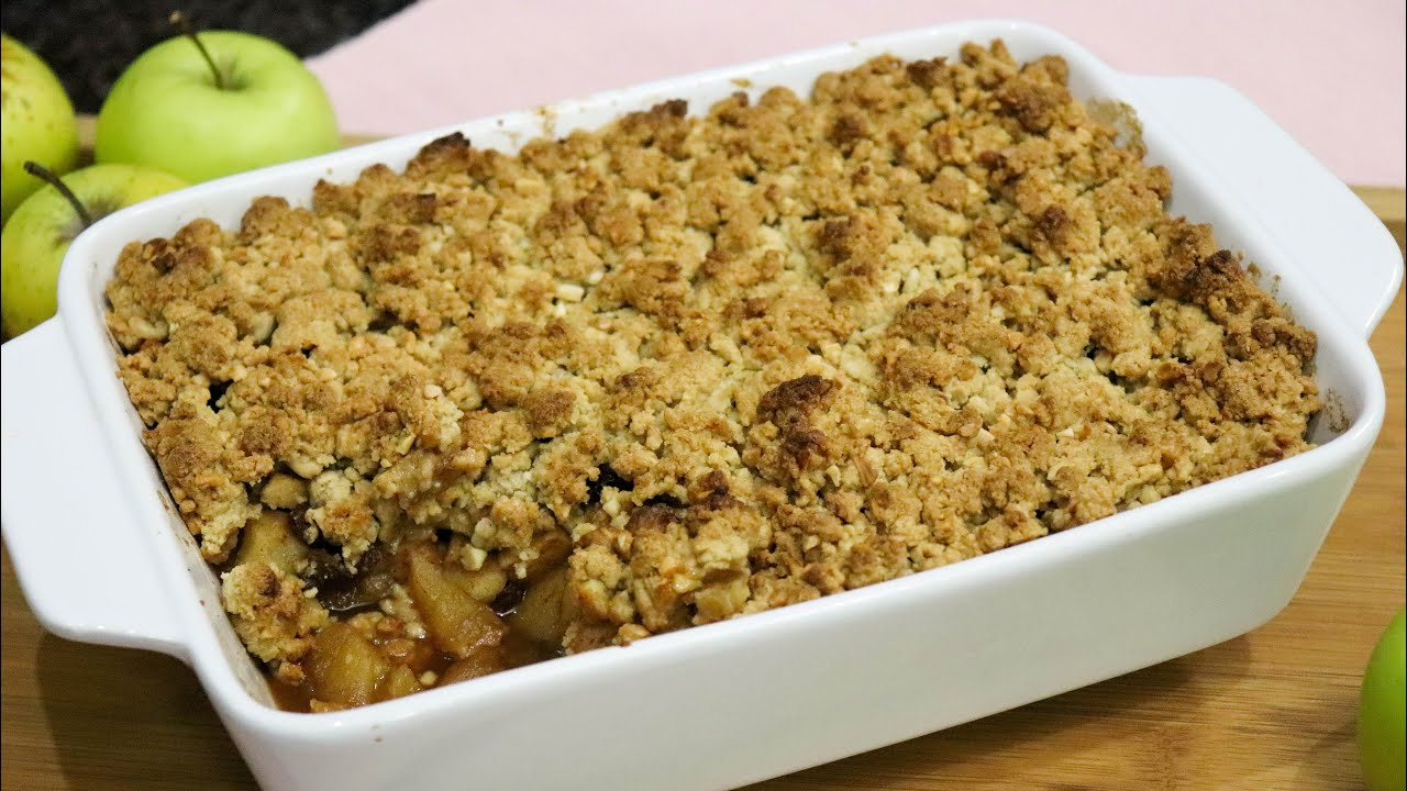 Receita de Crumble de Maçã e Aveia: ela é fácil e PERFEITA para café da manhã, lanche ou sobremesa