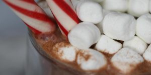 chocolate quente com marshmallow