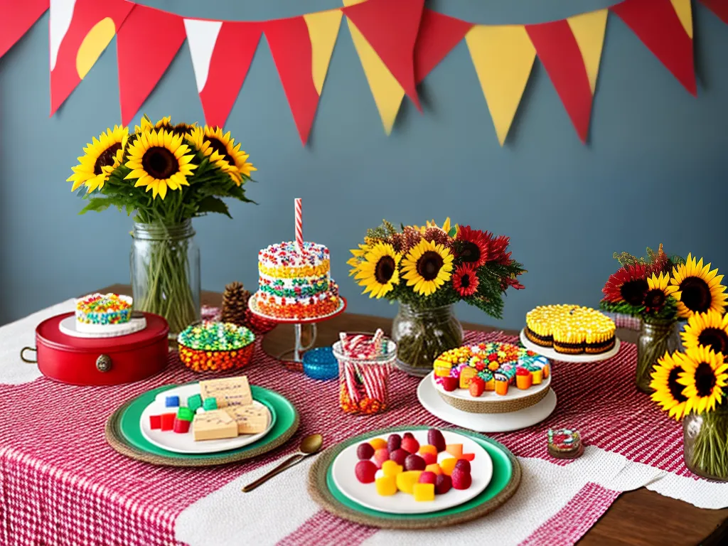 mesa de doces para festa junina