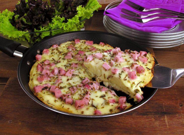 Torta de Presunto e Queijo de frigideira