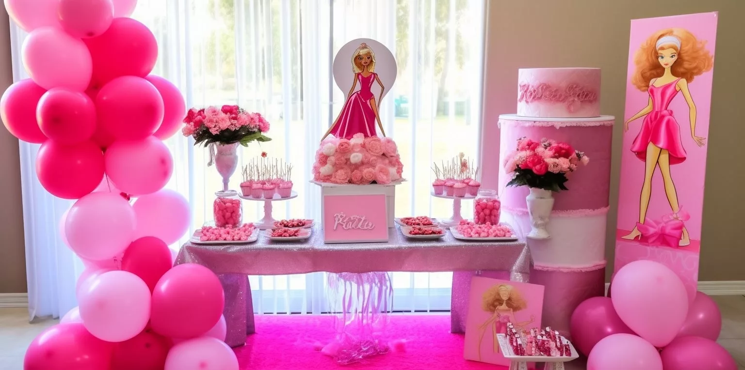 festa decorada em tema de barbie