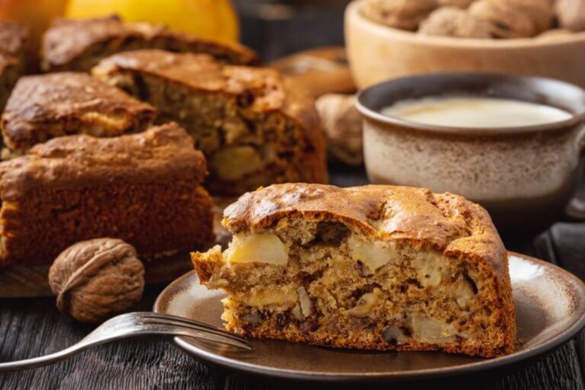 Bolo de Maçã com Castanha-do-Pará