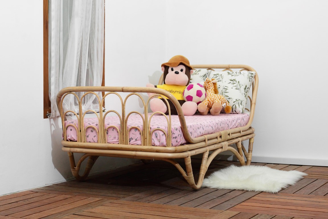 cama infantil de rattan