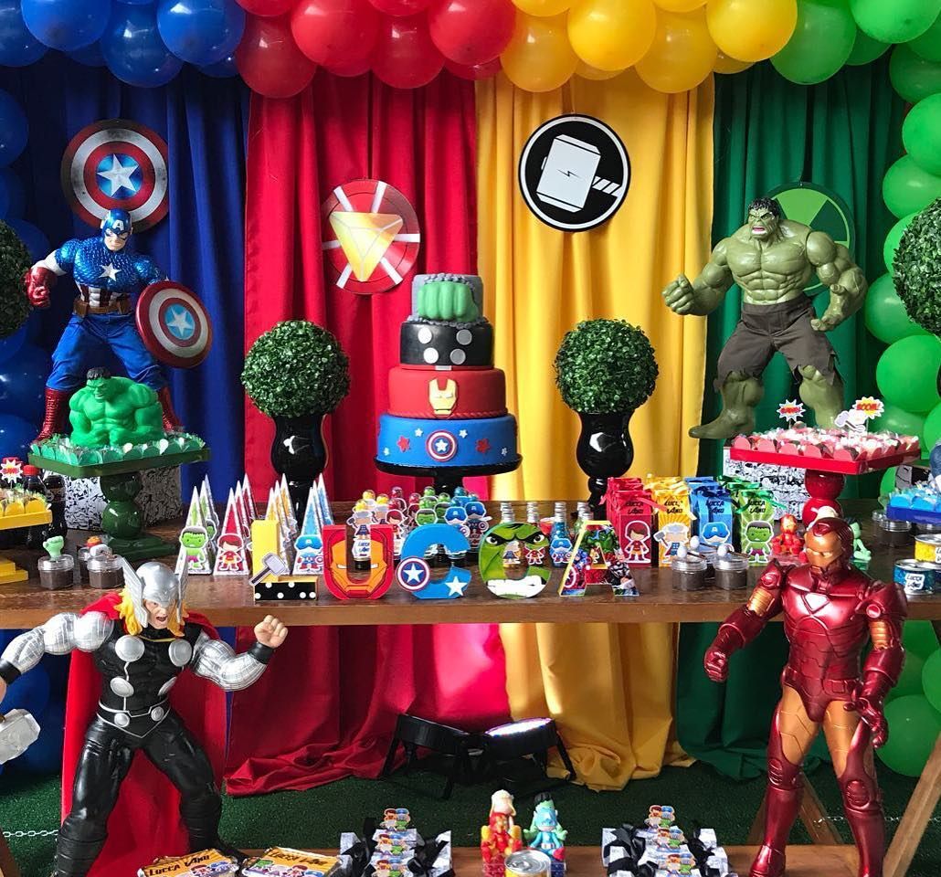 tema vingadores para festa infantil para meninos