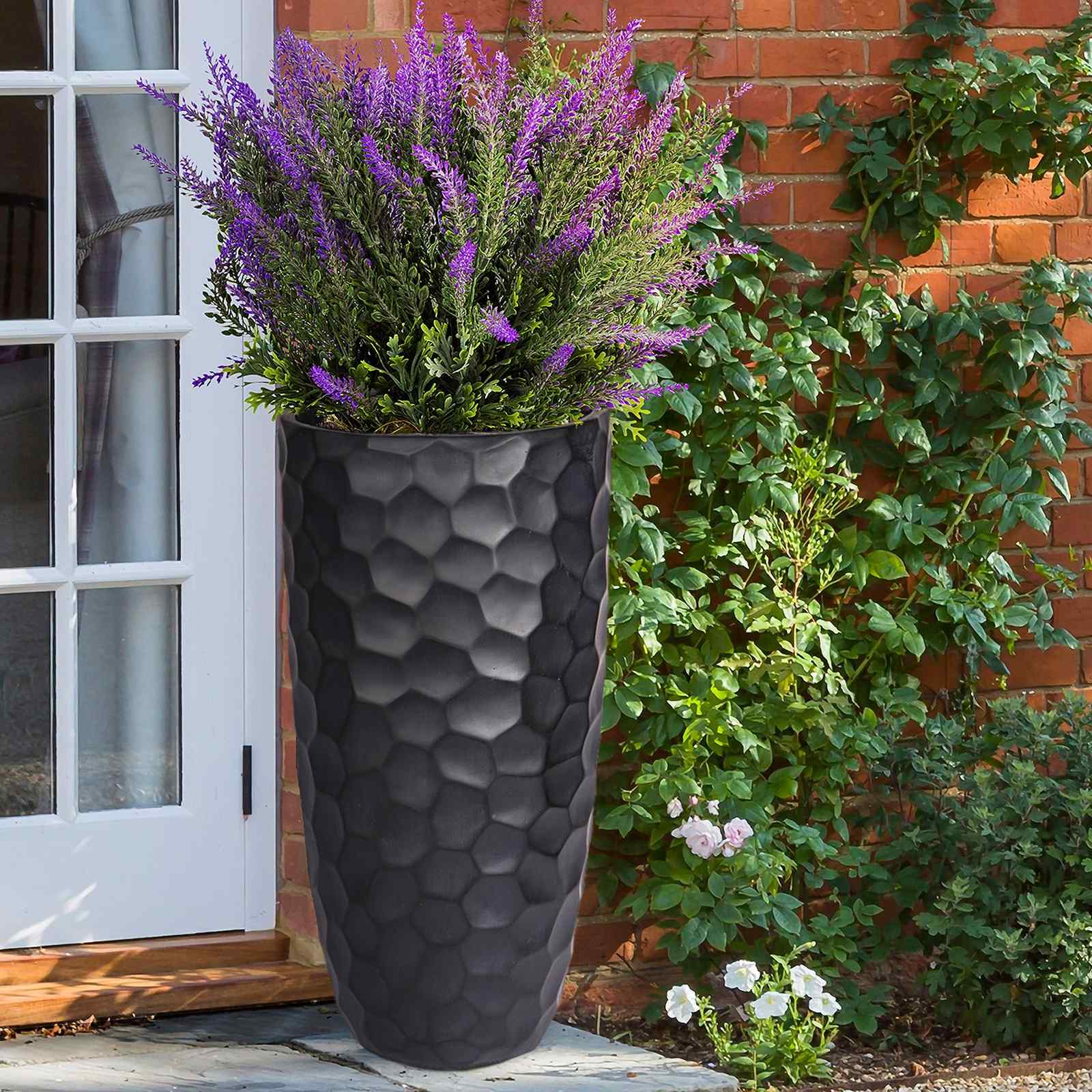 vaso alto com lavanda