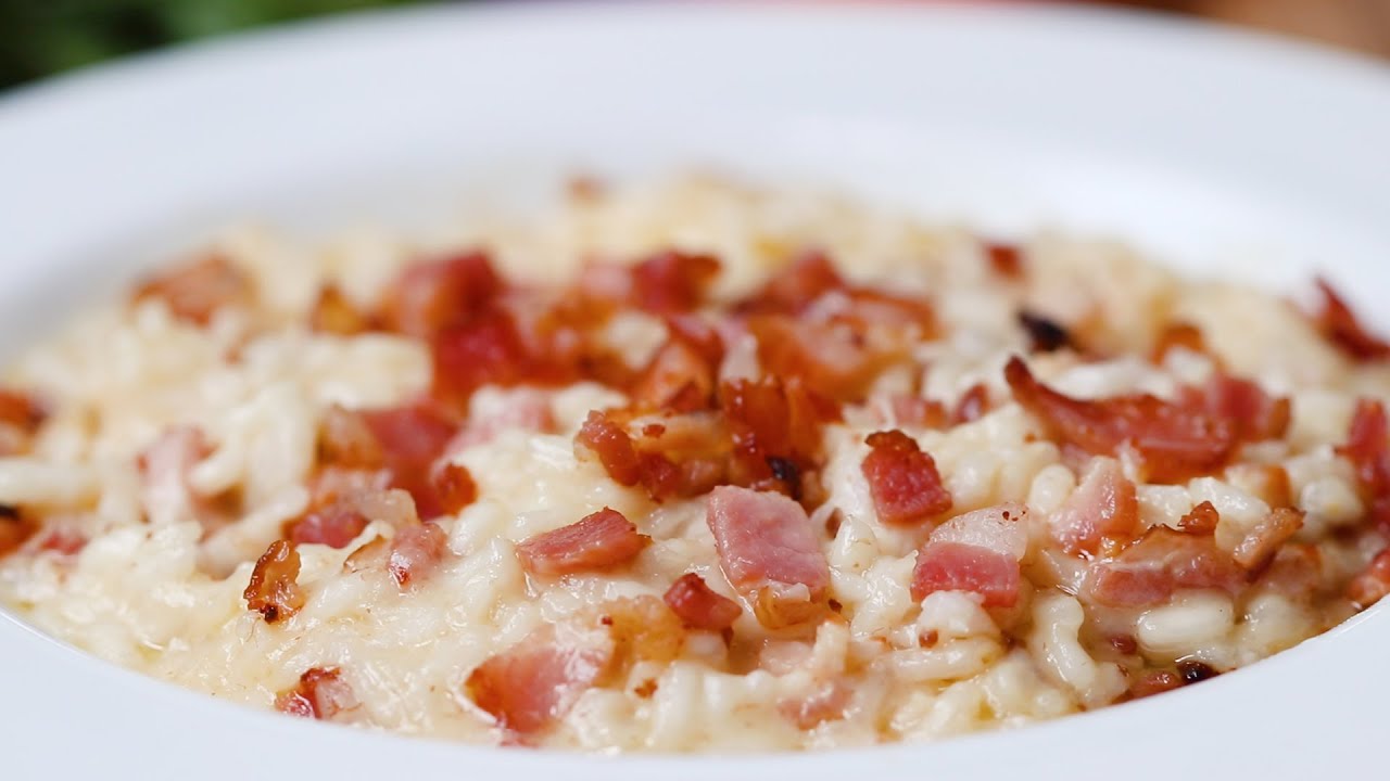 Risoto de Queijo com Bacon