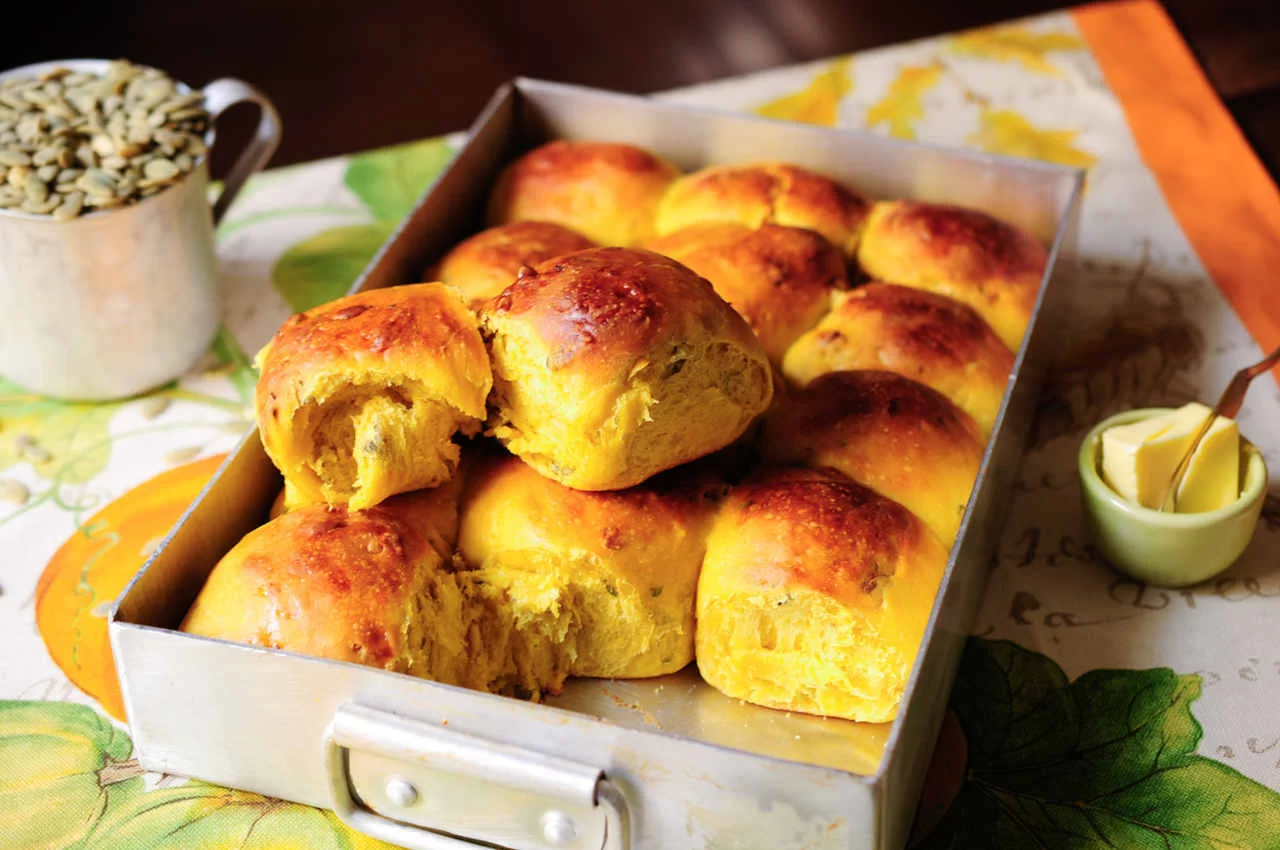 Pãozinho de Abóbora com Frango