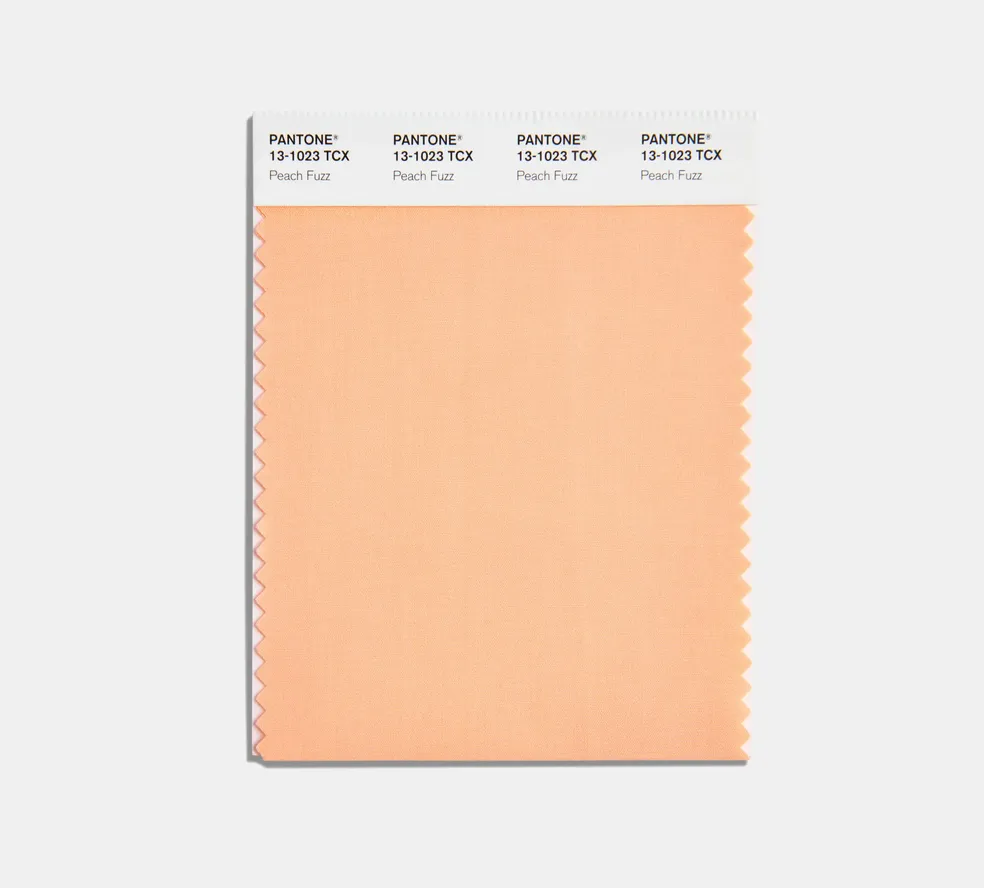 cor peach fuzz da pantone