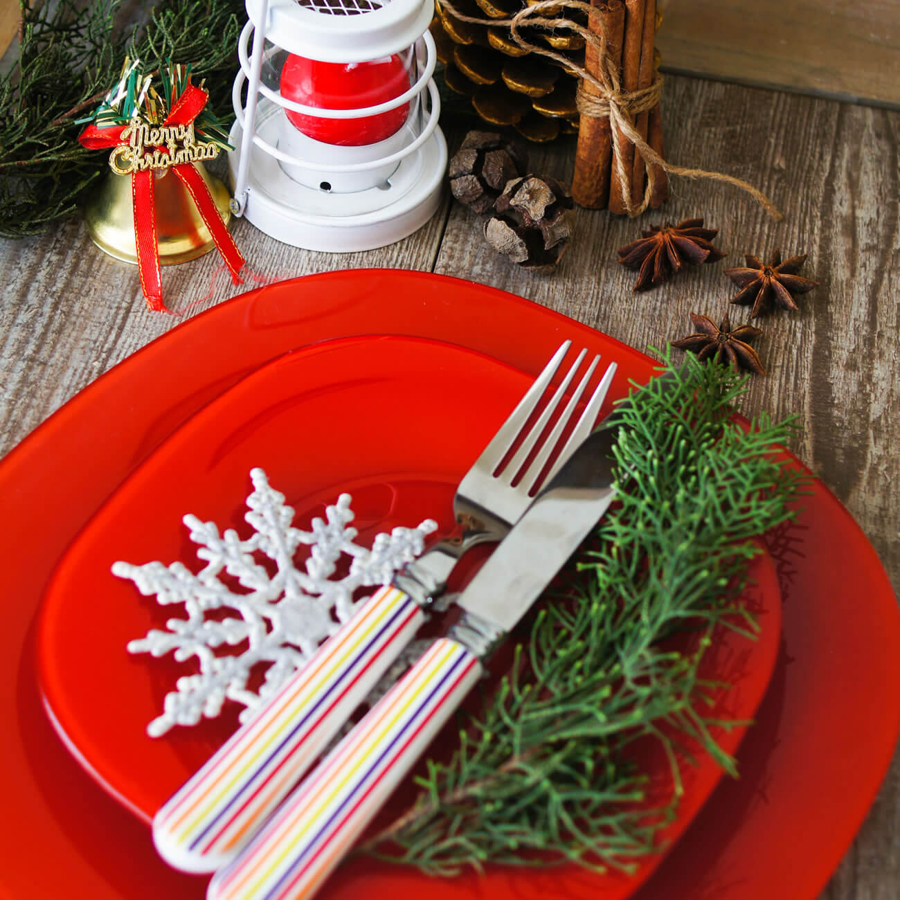 mesa para uma pessoa para ceia de natal