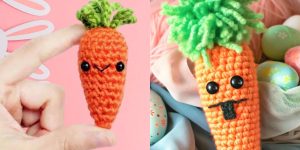 Cenoura Amigurumi o crochê que é perfeito para sua Decoração de Páscoa