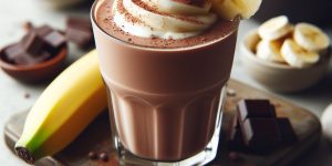 Receita de Smoothie de Chocolate e Banana