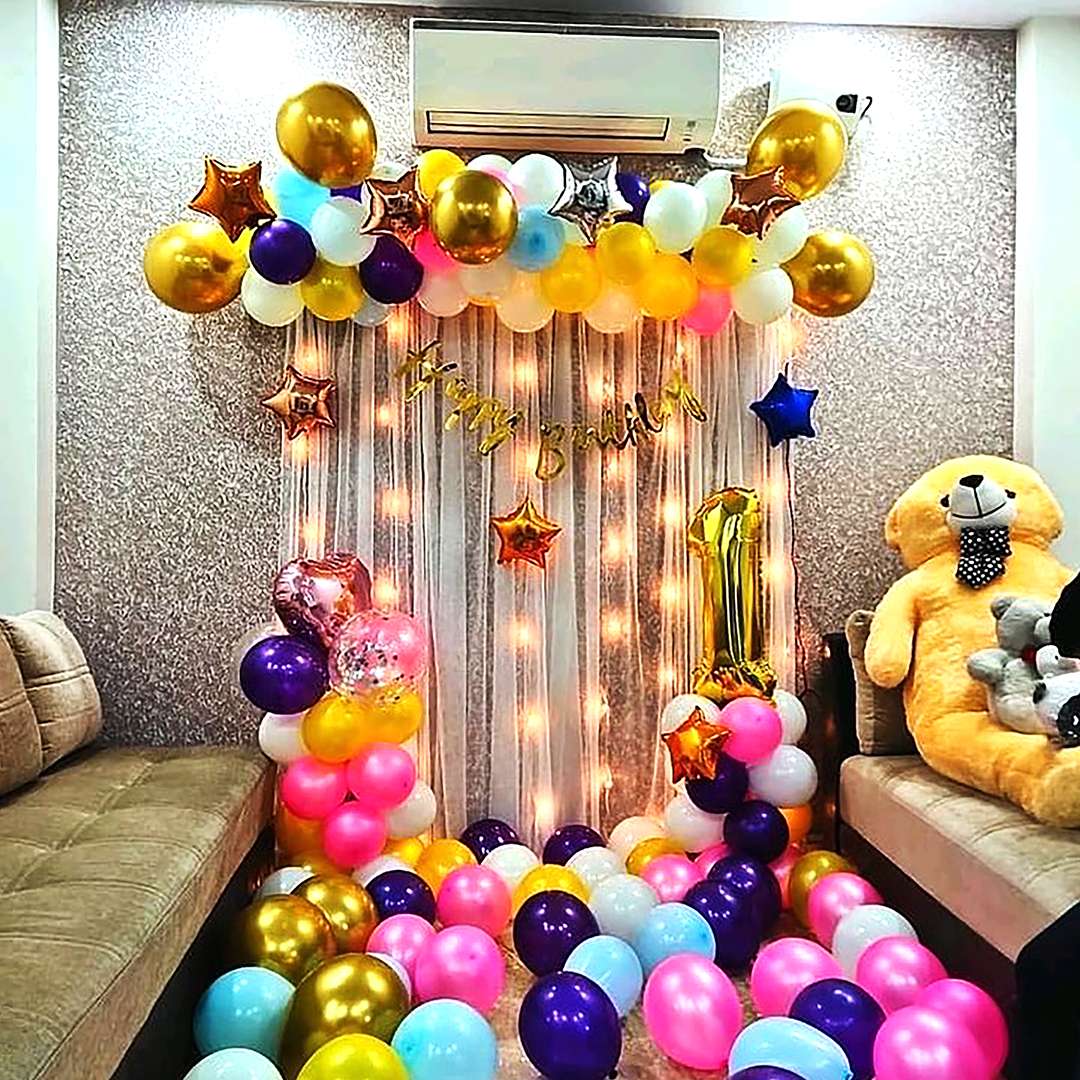 decoração com balões em festa infantil