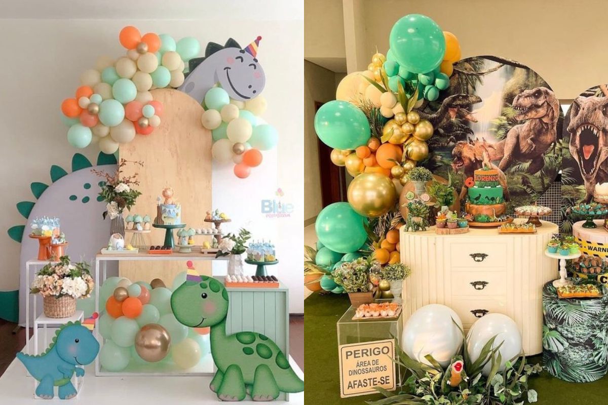 tema de dinossauros para festa infantil de diferentes idades