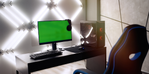 quarto gamer masculino LED