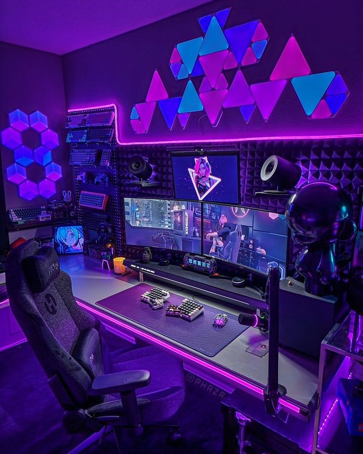 quarto gamer masculino setup