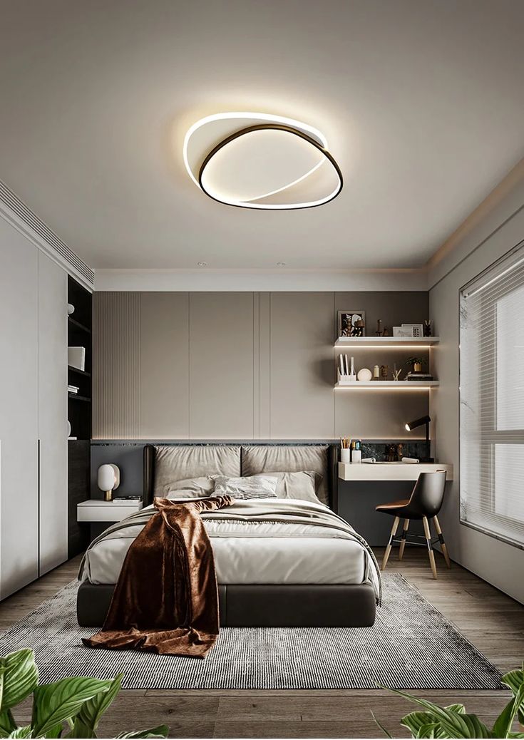 lustre quarto de casal moderno e minimalista