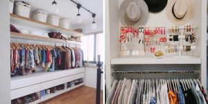 decorar e organizar closet aberto