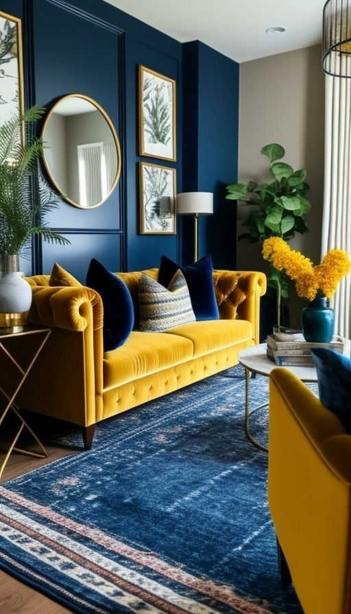 cores para decoração 2025 azul profundo